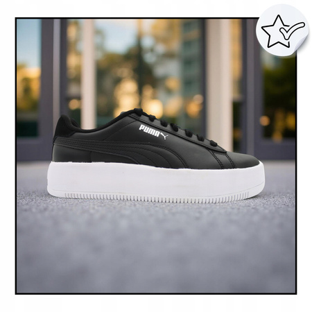 Buty damskie PUMA LILY PLATFORM Sneakersy sportowe czarne skóra 