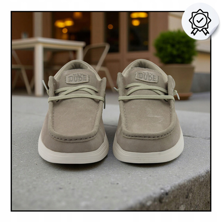 BUTY MĘSKIE LEKKIE MOKASYNY ZAMSZOWE HEYDUDE WALLY COMF SUEDE 419751SN