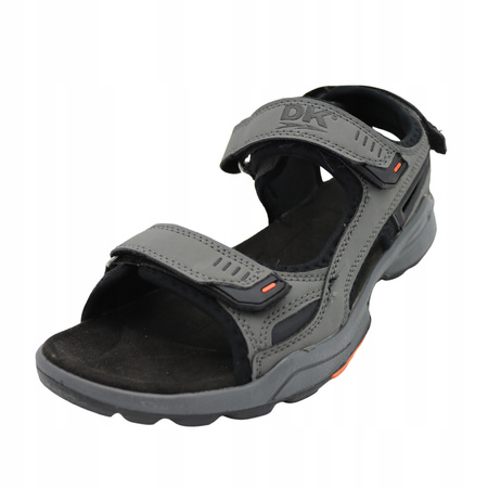 Sandały Męskie Wygodne Lekkie Na Lato DK 8137 GRAY/ORANGE