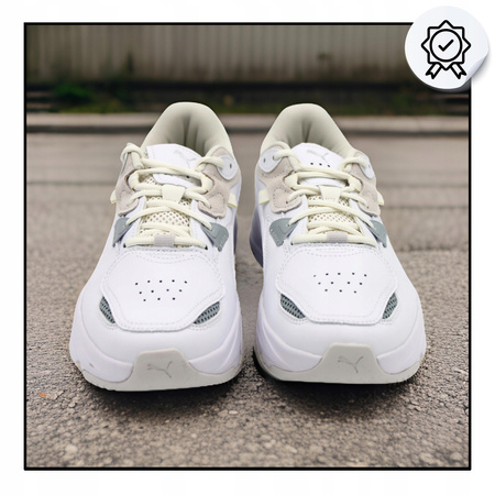 Buty Damskie Sportowe Wygodne Skóra Skórzane Białe PUMA ORKID
