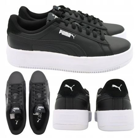 Buty damskie PUMA LILY PLATFORM Sneakersy sportowe czarne skóra