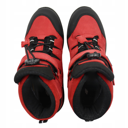 BUTY DZIECIĘCE 4F WYGODNE ZE SKÓRY WYSOKIE NA JESIEŃ ZIMĘ JOBMW253 62S 