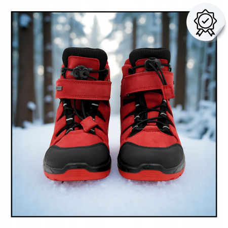 BUTY DZIECIĘCE 4F WYGODNE ZE SKÓRY WYSOKIE NA JESIEŃ ZIMĘ JOBMW253 62S 