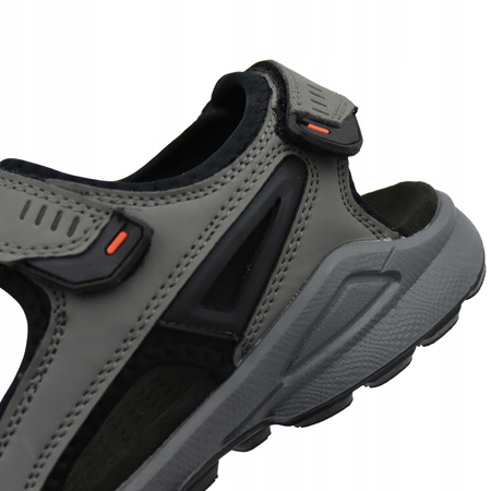 Sandały Męskie Wygodne Lekkie Na Lato DK 8137 GRAY/ORANGE