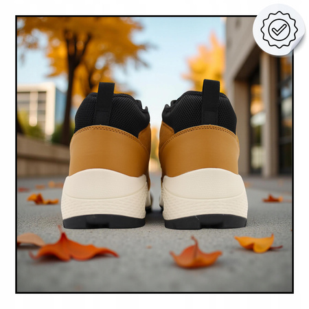 Buty męskie skechers brązowe wygodne za kostkę jesień zima 183049/wsk 