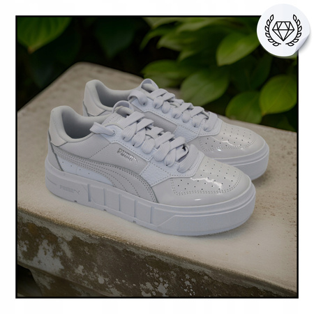 Buty Damskie Białe Wygodne Eleganckie Sport PUMA CALI COURT PATENT 