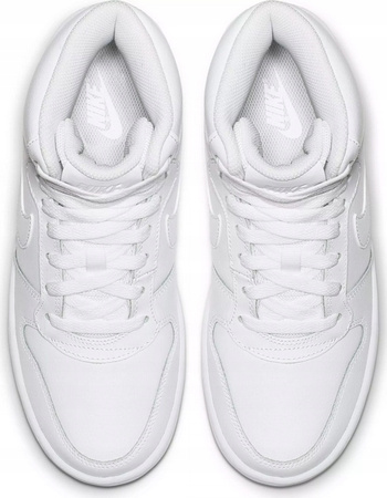 Buty Damskie Wysokie Skórzane Wygodne Białe NIKE WMNS EBERNON MID 
