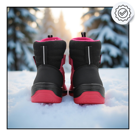 BUTY DZIECIĘCE 4F WYGODNE ZE SKÓRY WYSOKIE NA JESIEŃ ZIMĘ JOBMW252 55S 