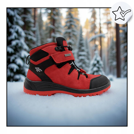 BUTY DZIECIĘCE 4F TREKKINGOWE wysokie NA JESIEŃ ZIMĘ JOBMW253 62S