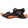 Sandały Damskie Młodzieżowe Lekkie Wygodne DK 3431 BLK/ORANGE