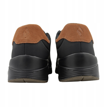 Buty sportowe męskie czarne lekkie wygodne skechers 183004/bbk