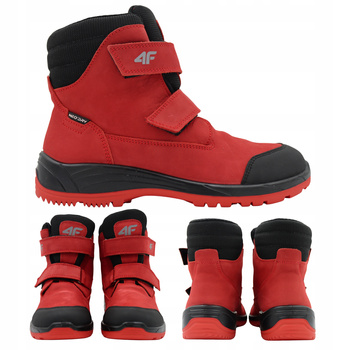 BUTY DZIECIĘCE 4F WYSOKIE skóra NA JESIEŃ ZIMĘ JOBMW250 62S