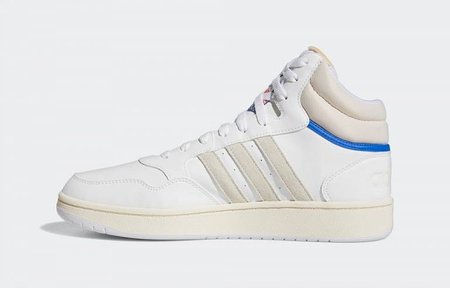 Buty Wysokie Białe Skóra Skórzane Wygodne ADIDAS HOOPS 3.0 MID