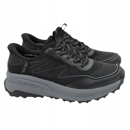 Buty sportowe męskie czarne wsuwane wygodne skechers 237685/bkmt 