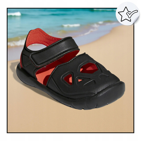 Sandałki SPORTOWE DZIECIĘCE CZARNE ADIDAS FORTASWIM 2I CQ0089 R. 23