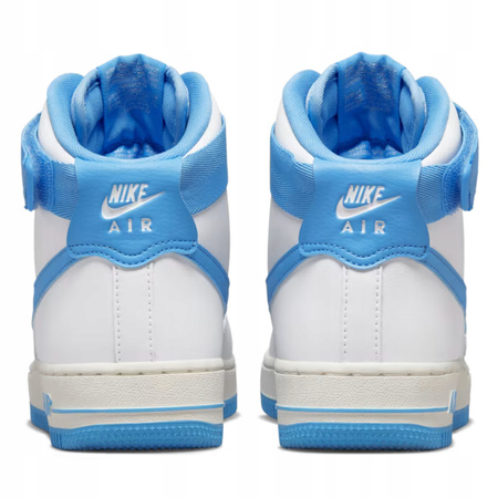 Buty Młodzieżowe Wysokie Wygodne Skóra Białe Rzep NIKE AIR FORCE 