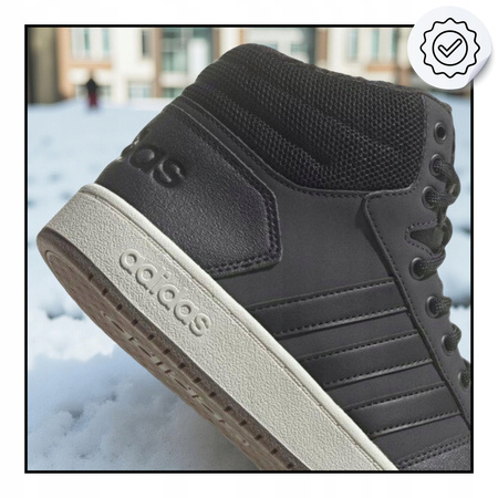 BUTY MĘSKIE SPORTOWE ZIMOWE WYSOKIE OCIEPLANE ADIDAS HOOPS GZ7959