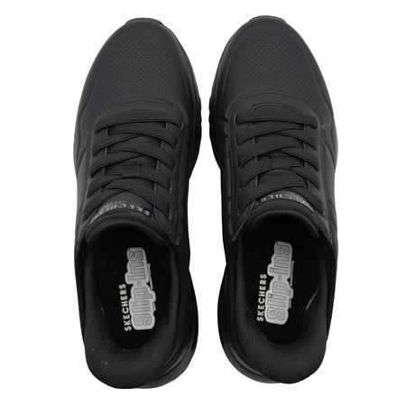 Buty męskie sportowe skechers czarne wygodne wsuwane 183125/bbk