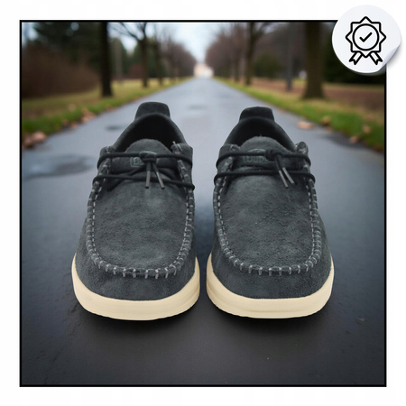 BUTY MĘSKIE LEKKIE MOKASYNY ZAMSZOWE HEYDUDE NXT MOC 43772 0OH