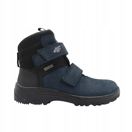 BUTY DZIECIĘCE 4F WYGODNE ZE SKÓRY WYSOKIE NA JESIEŃ ZIMĘ JOBMW25231S