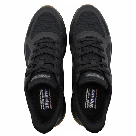 Buty sportowe męskie czarne wsuwane wygodne skechers 118423/bbk 