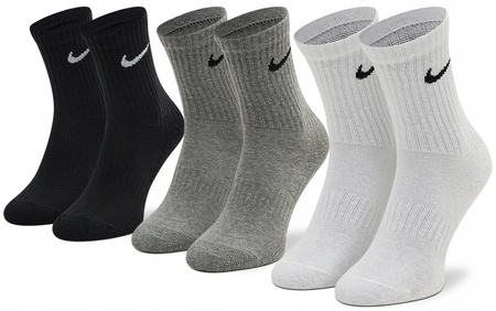 Skarpetki Unisex Bawełniane Wysokie Białe Szare Czarne NIKE R. 38-42