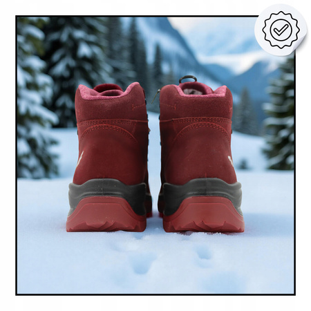 BUTY DAMSKIE 4F WYGODNE TREKKINGOWE WYSOKIE NA JESIEŃ ZIMĘ OBDH253 60S 