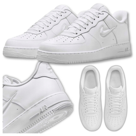 Buty Męskie NIKE AIR FORCE 1 Sneakersy Sportowe JEWEL Wygodne Białe