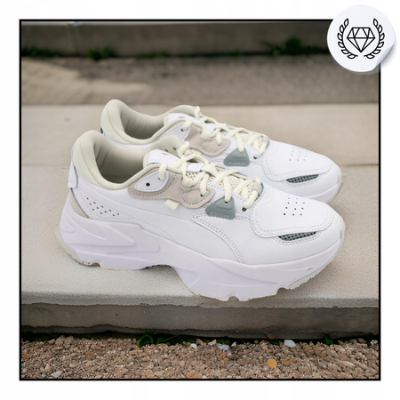 Buty Damskie Sportowe Wygodne Skóra Skórzane Białe PUMA ORKID
