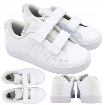BUTY DZIECIĘCE SPORTOWE KOMUNIJNE BIAŁE WYGODNE ADIDAS VS PACE IE3474 r. 33