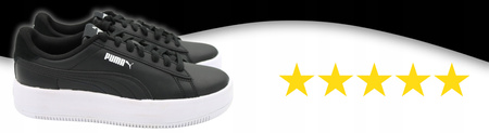 Buty damskie PUMA LILY PLATFORM Sneakersy sportowe czarne skóra 