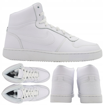 BUTY SPORTOWE MĘSKIE BIAŁE WYSOKIE SKÓRA NIKE EBERNON MID AQ1773 100 r. 45