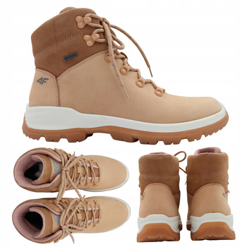 4f BUTY DAMSKIE WYGODNE TREKKINGOWE NA JESIEŃ ZIMĘ OBDH251 56S