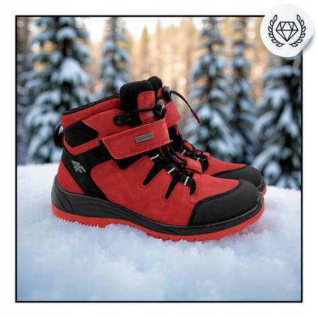 BUTY DZIECIĘCE 4F TREKKINGOWE wysokie NA JESIEŃ ZIMĘ JOBMW253 62S