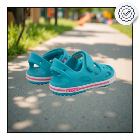 SANDAŁY DZIECIĘCE LEKKIE WYGODNE TURKUSOWE CROCS CROCBAND 148544SL