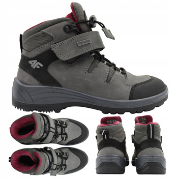 BUTY DZIECIĘCE 4F WYGODNE TREKKINGOWE NA JESIEŃ ZIMĘ JOBMW253 25S