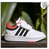 Buty Dziecięce Sneakersy Sportowe Białe Trampki Skóra ADIDAS HOOPS