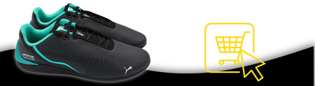 Buty Sportowe czarne Męskie Puma MAPF1 Drift skóra lekkie 