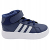 Buty Dziecięce Wysokie Wygodne Polar Rzepy ADIDAS GRAND COURT MID