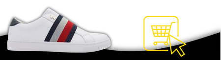 Buty Sneakersy Wygodne Lekkie Białe TOMMY HILFIGER
