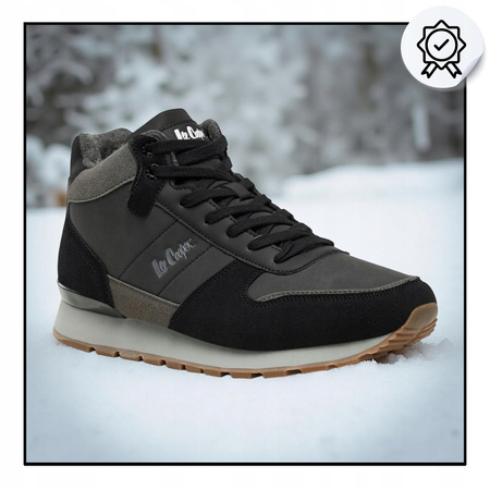 Buty Wysokie Męskie Ocieplane Zimowe na Zimę Wygodne LEE COOPER