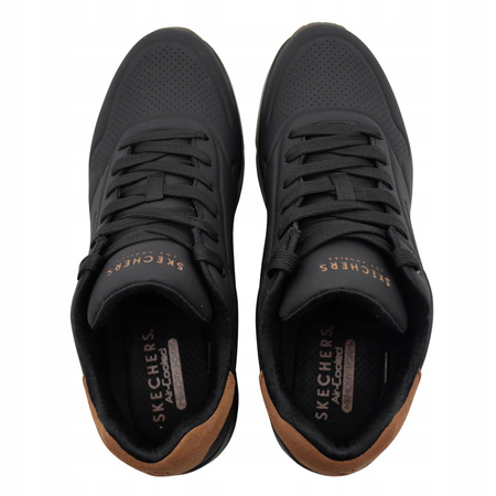 Buty sportowe męskie czarne lekkie wygodne skechers 183004/bbk