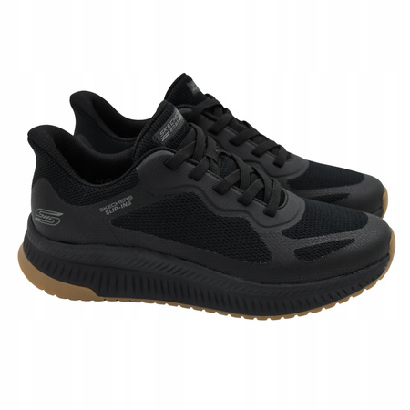 Buty sportowe męskie czarne wsuwane wygodne skechers 118423/bbk 