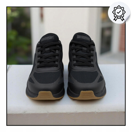 Buty sportowe męskie czarne wsuwane wygodne skechers 118423/bbk 