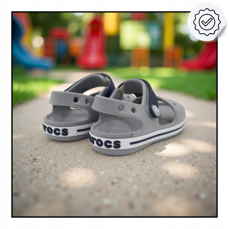 Sandałki dziecięce szare lekkie wygodne crocs crocband 12856 01u 