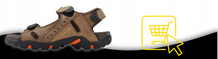 Sandały Męskie Na Lato Trekkingowe Wygodne Lekkie DK ZT-013 BROWN