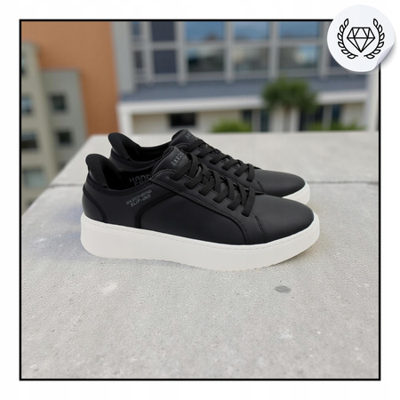 Buty męskie skechers wygodne lekkie wsuwane na co dzień 183177/blk 