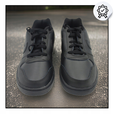 BUTY SPORTOWE MĘSKIE CZARNE WYGODNE SKÓRA NIKE EBERNON AQ1775 003 r. 44