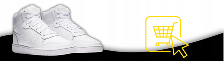 Buty Damskie Wysokie Skórzane Wygodne Białe NIKE WMNS EBERNON MID 