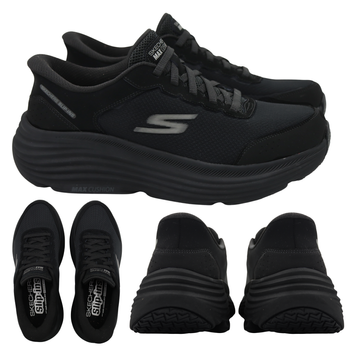 Buty sportowe męskie skechers 220610/bbk czarne wsuwane na co dzień